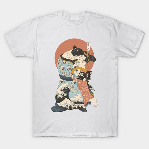 The Kiss Ukiyo-e T-Shirt by Vincent Trinidad Art